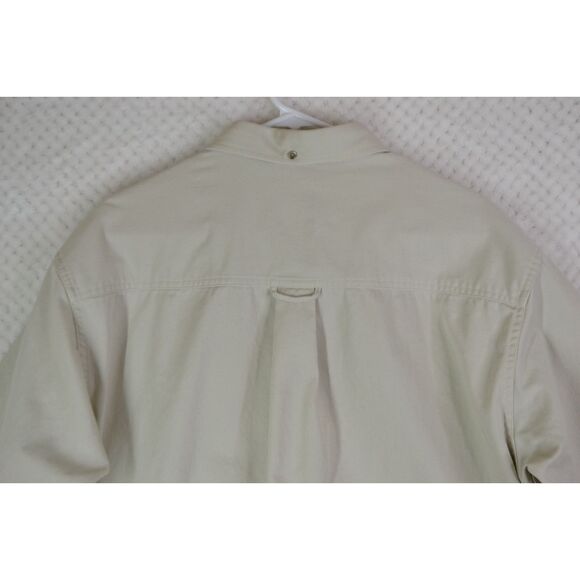 Creekwood Men's XL Tall Khaki Button Down Heavyweight Duck Logo Shirt - Picture 11 of 14